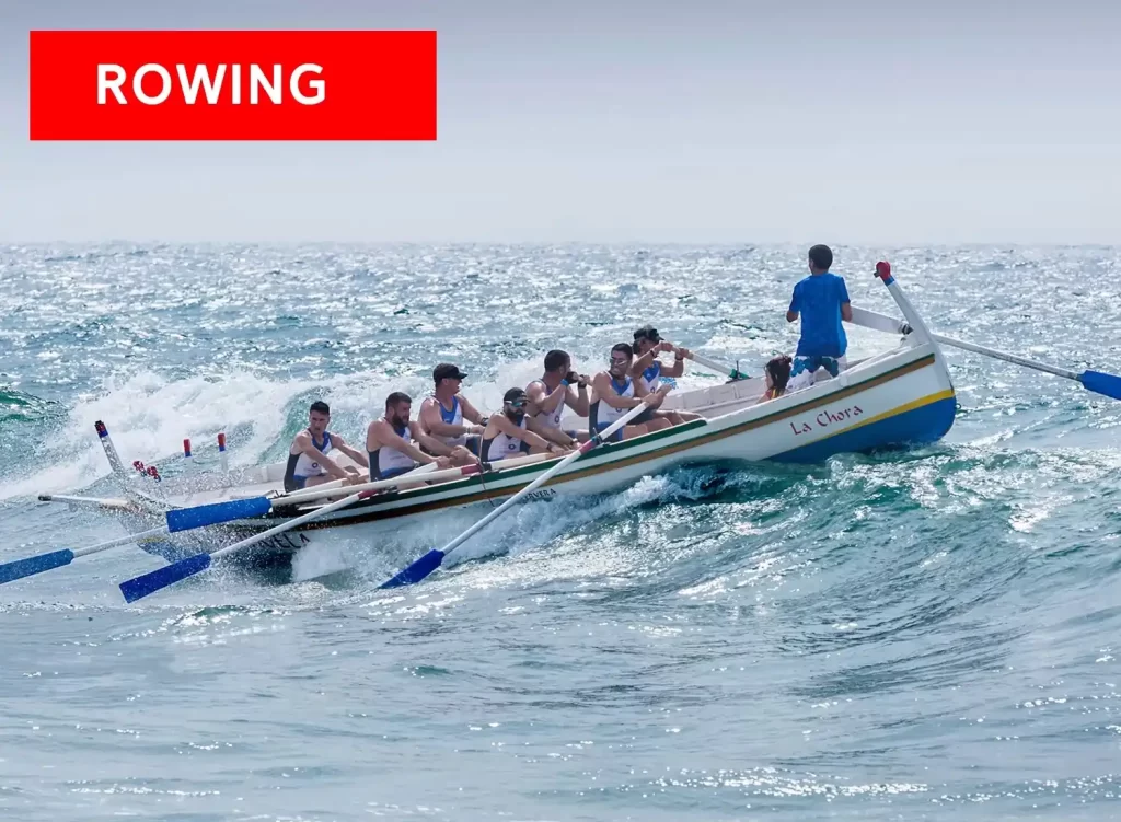Rowing for full body workout